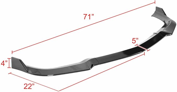 SCITOO Front Lip Spoiler Fits for 2011-2014 for Dodge Charger Glossy Black Front Bumper Lip