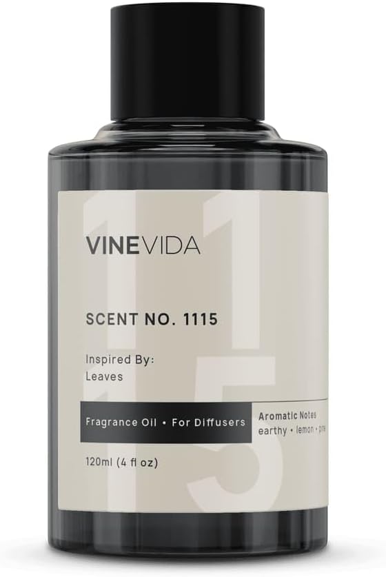 VINEVIDA [4 Fl Oz] Scent NO. 1115 Fragrance Oil for Cold Air Diffusers, Aromatic Notes of Earthy Musk Pine Lemon, Essential Oils for Diffuser Oil Refill & Air Freshener Room Spray