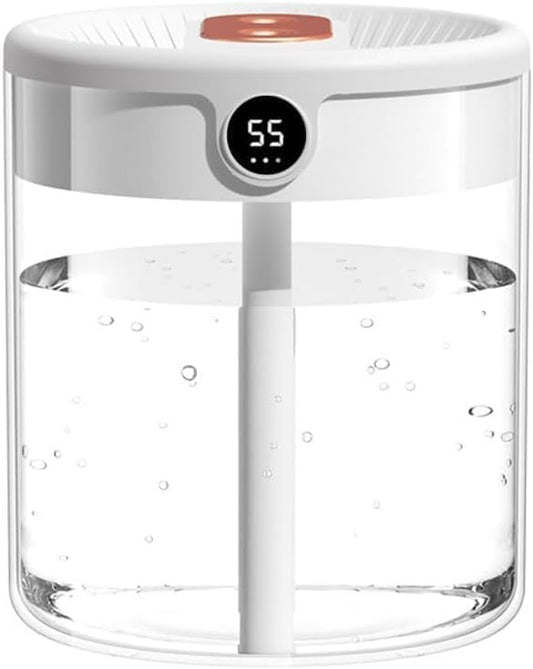 Generic 2L Anti Gravity Humidifier, Smart Bedroom Humidifier With Humidity Display, Anti Gravity Water Drop Cool Mist Diffuser, 3 Modes Dual Spray Mute Humidifier With Night Light. (White)