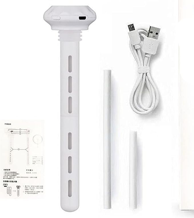 Andy's Orchids Portable Mini Humidifiers, USB Home Air Diffuser, Anion Mist Maker Car Purifier, Ultrasound LED Lamp Humidifier With Adjustable Length