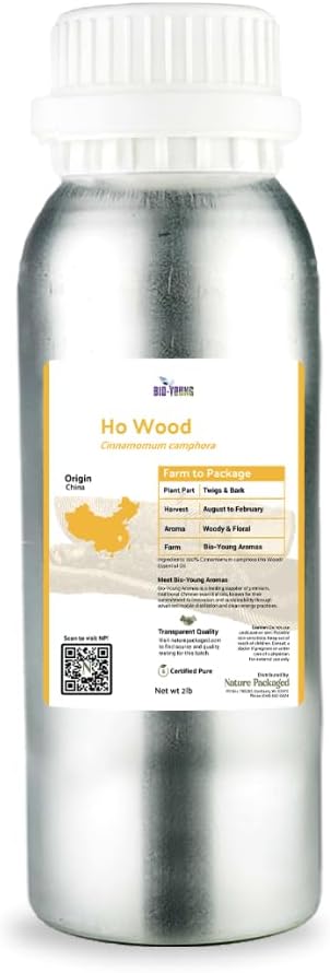 Ho Wood Essential Oil Direct from Malagassi - Ho Wood Essential Oil for Diffusers, Candle-Making, Soap-Making, Aromatherapy, for Skin and Hair (2lbs)