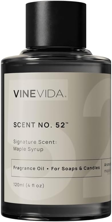 VINEVIDA [4oz] Maple Syrup Fragrance Oil for Soap Making Scents for Candle Making, Perfume Oils, Soy Candles, Home Scents Oil Diffusers, Bath Scent Bomb Oils, Linen Spray, Lotions, Car Freshies