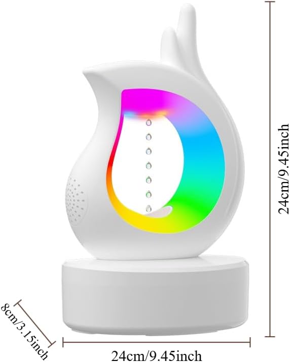 3-in-1 Bedroom Raindrop Humidifier with Bluetooth Speaker & Aroma Diffuser, 7-Color Night Light, Desktop Spray Humidifier with Anti-Gravity Water Droplet Effect – Perfect for Bedroom, Home, and Office