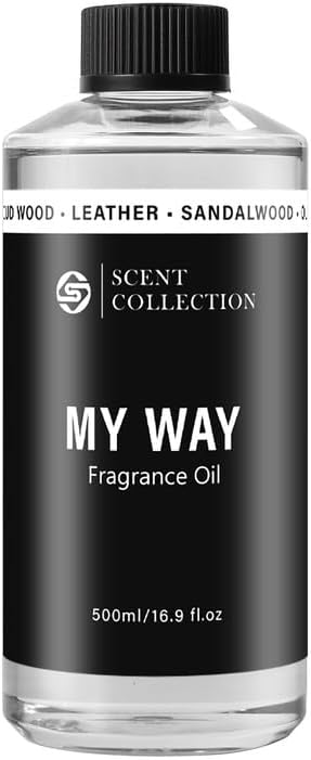 Luxury Hotel Scent My Way Diffuser Oil (500ml/16.9Fl oz) - Essential Aromatherapy for Large Room & Home - Premium Fragrance Oil Blend for Ultrasonic & Waterless Diffusers - Sandalwood, Cedarwood, Iris