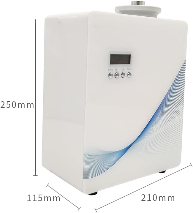 Bluetooth Enabled Wall Mounted Phone Controlled Hotel Collection Diffuser Machine Fragrance Oil Evaporator Cold air Diffuser with 500ml Capacity HVAC/AC System for 1000-4000sq .ft Coverage (White)