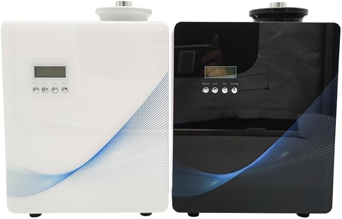 Bluetooth Enabled Wall Mounted Phone Controlled Hotel Collection Diffuser Machine Fragrance Oil Evaporator Cold air Diffuser with 500ml Capacity HVAC/AC System for 1000-4000sq .ft Coverage (White)