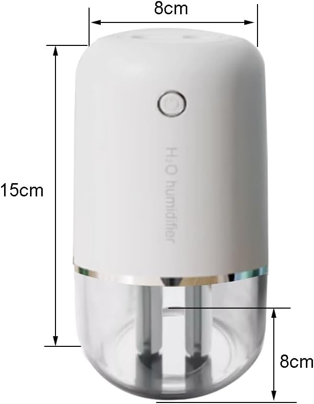 Cool Mist Humidifiers USB Desktop Humidifier with Night Light with 3 Mist Modes Low Energy Home Easy to Clean,for & Essential Oil Diffuser 360 Rotation Nozzle(Snowflake White)