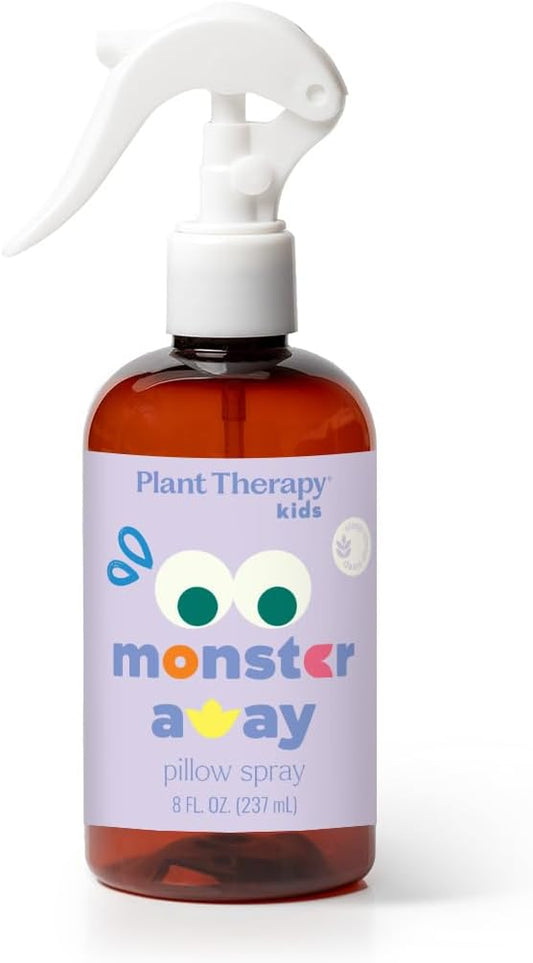 Plant Therapy Kids All Natural Monster Away Pillow and Linen Spray, Powered by Essential Oils, Aromatherapy Spray, 8 oz