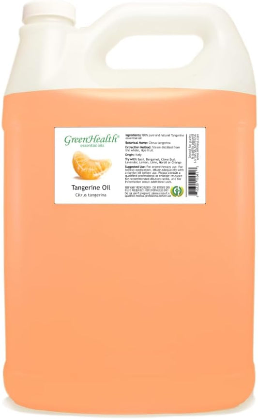 Tangerine Essential Oil - 1 Gallon - Plastic Jug - 100% Pure & Uncut - GreenHealth