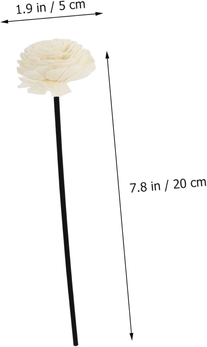 2Pcs Aroma Diffuser Sticks with Flower Design Essential Oil Volatile Rods for Home Fragrance Safe No Flame Required for Room Decoration and Scent Distribution