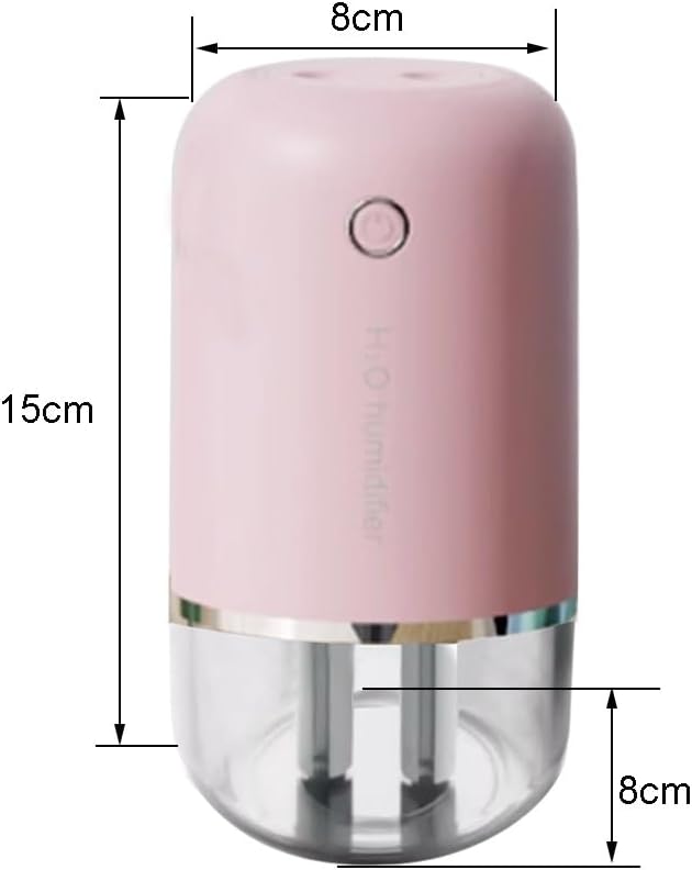 Cool Mist Humidifiers USB Desktop Humidifier with Night Light with 3 Mist Modes Low Energy Home Easy to Clean,for & Essential Oil Diffuser 360 Rotation Nozzle(Sakura Powder)