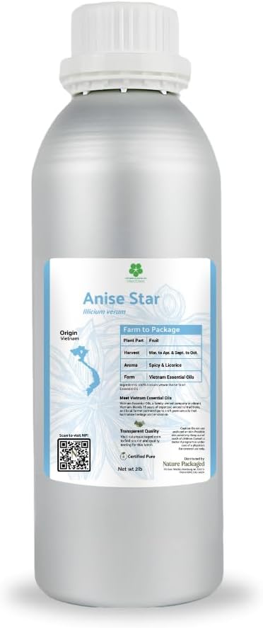 Star Anise Essential Oil - Direct from Malagassi Essential Oils - Premium Star Anise Seed Oil for Aromatherapy, Diffuser, Candle, Soap, Skin and Hair (8oz)