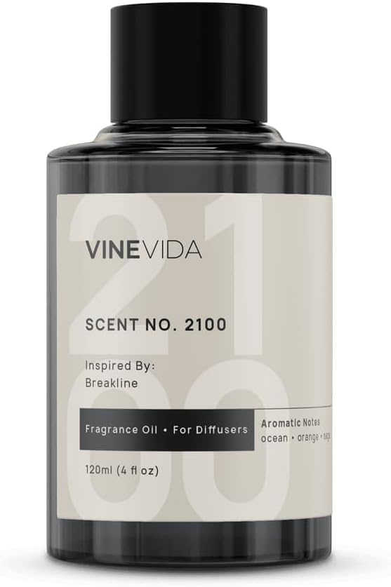 VINEVIDA [4 Fl Oz] Scent NO. 2100 Fragrance Oil for Cold Air Diffusers, Aromatic Notes of Ocean Orange Sage, Essential Oils for Diffuser Oil Refill & Air Freshener Room Spray