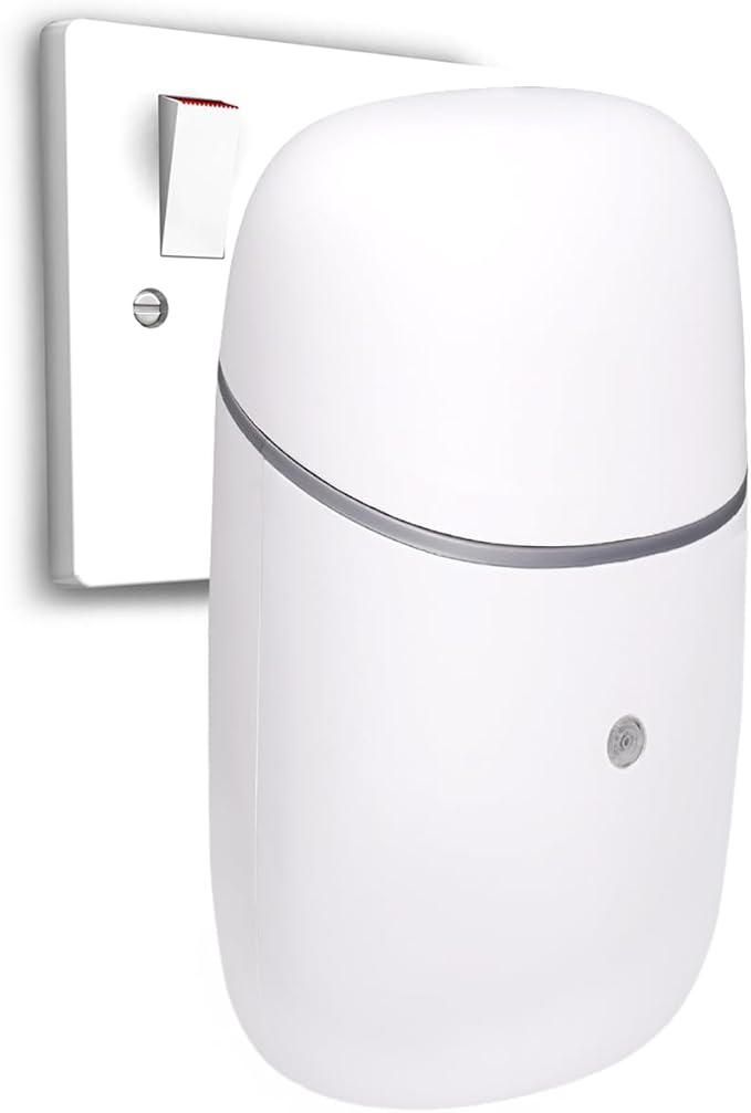 Plug-in Waterless Diffuser for Essential Oil, Silent Wall Aromatherapy Diffuser for Home and Bedroom, 322 sq ft, 0.34 oz Bottle, 12-Hour Timer