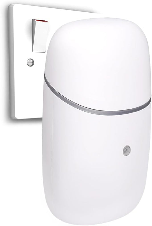 Plug-in Waterless Diffuser for Essential Oil, Silent Wall Aromatherapy Diffuser for Home and Bedroom, 322 sq ft, 0.34 oz Bottle, 12-Hour Timer