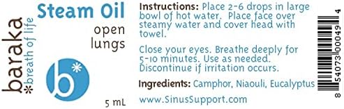 Baraka Breathe Easy Kit - Ceramic Neti Pot, 4ml Sinus Rejuvenation Oil for Sinus Relief & 5ml Steam Oil to Open Lungs, Aromatherapy & Allergy Relief, Essential Oils Blend, Light & Easy to Use - Jade