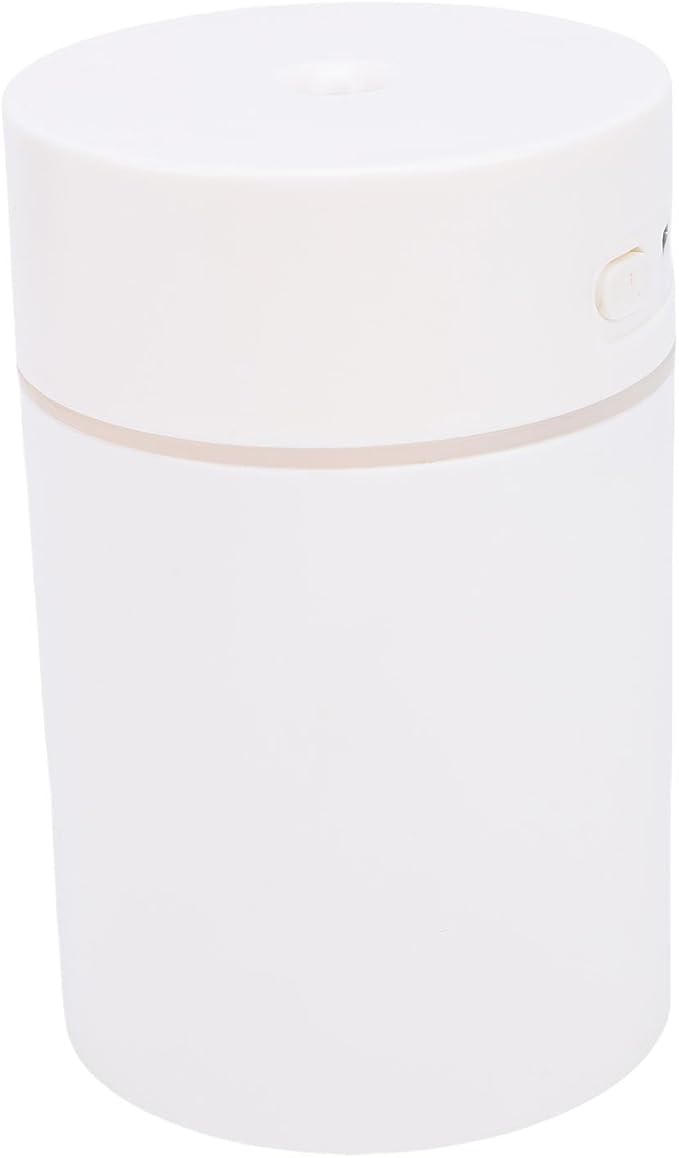 HEEPDD Portable Mini Humidifier, Humidifiers Mist Modes, 300ML USB Powered Diffuser for Bedroom and Office Portable Mini Humidifier, Plastic, Dual Nan Household Appliances (White)