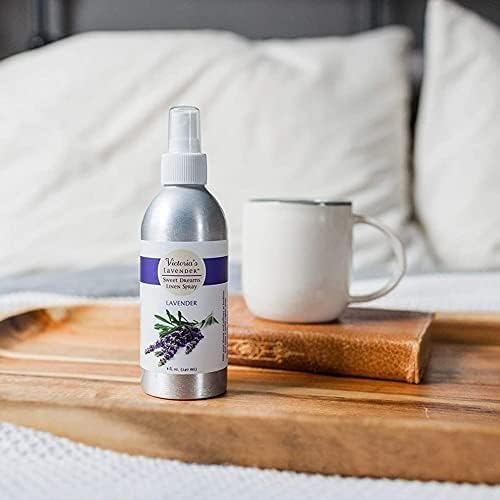 Victoria's Lavender Linen Spray - Aromatherapy Pillow Mist & Linen Spray for Bedding, Soothing Lavender Essential Oil Pure Blend for Bed & Pillows, Relaxing, Handmade in the USA - 3 Pack, 8 oz