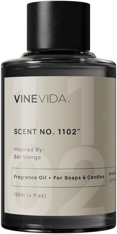 VINEVIDA [4oz] Scent NO. 1102 Bali Mango Fragrance Oil for Candle Making and Soap Making - Premium Candle Scents for Soy Candles