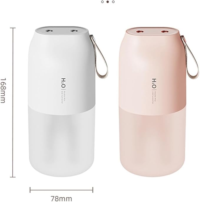 Wireless Air Humidifier Diffuser Rechargeable Double Nozzle Essential Oil Diffuser Mist Maker Humidifier Easy to Use White