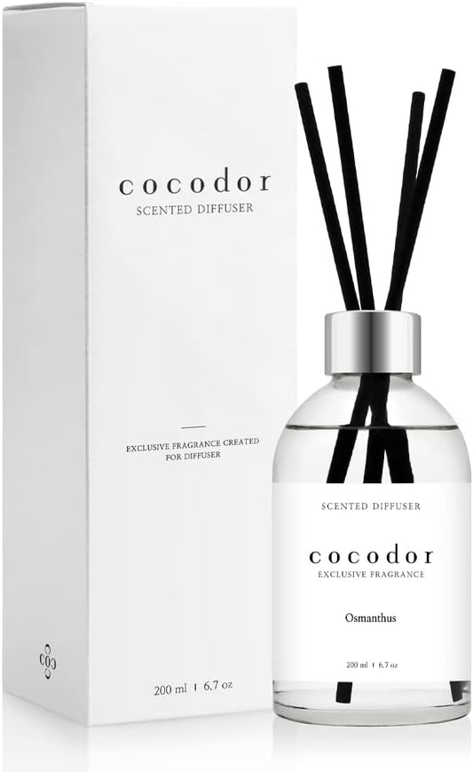 COCODOR White Label Reed Diffuser/Osmanthus/6.7oz(200ml)/Home Decor & Office Decor, Fragrance and Gifts, Aromatherapy
