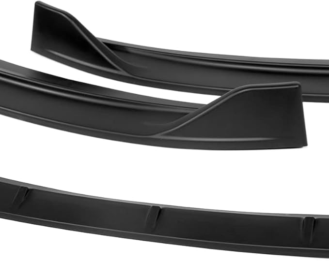 3PCS Front Bumper Lip Kit fit for Compatible with 2012-2014 Ford Focus ST MK3, GT-Style Splitter Trim Protection Spoiler, Air-Dam-Chin-Diffuser (Unpainted Matt Black)