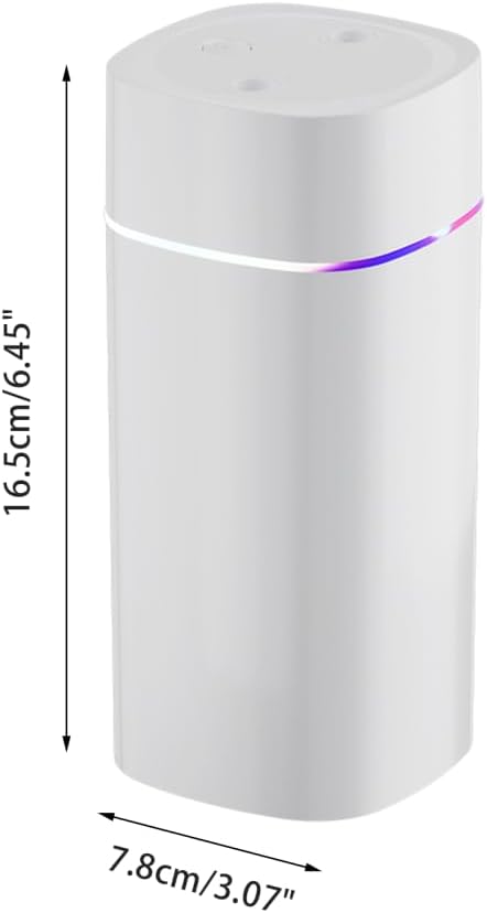 Small Humidifier, 600ML Dual Channel Mist Humidifiers, Auto Shut Off Portable Diffuser for Bedroom Office