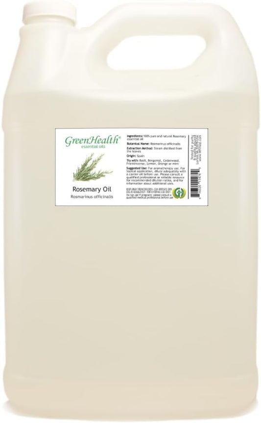 Rosemary Essential Oil - 1 Gallon - Plastic Jug - 100% Pure & Uncut - GreenHealth