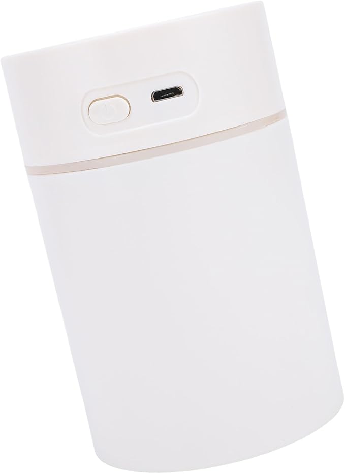 Rengue Portable Mini Humidifier, Plastic, Dual Mist Modes, 300ML USB Powered Diffuser for Bedroom and Office (White)