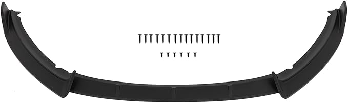SCITOO Matte Black Front Lip Spoiler Body Kit Compatible with 2013-2014 for Ford Focus ST Front Bumper Lip Splitter Chin Exterior Diffuser