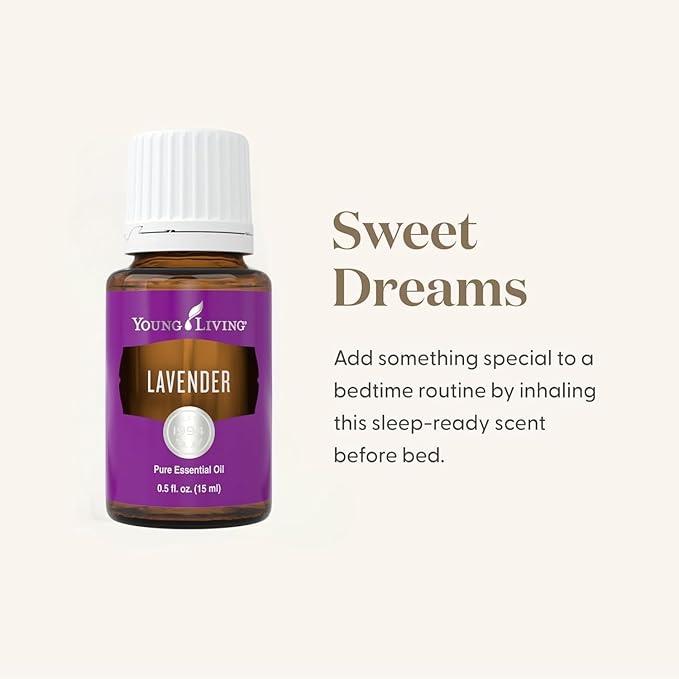 Young Living Lavender Essential Oil | 15 ml | Soothing & Relaxing Aroma for Massage, Aromatherapy, & Skin Care | Calms the Mind & Enhances Relaxation | Authentic Fragrance for Perfume