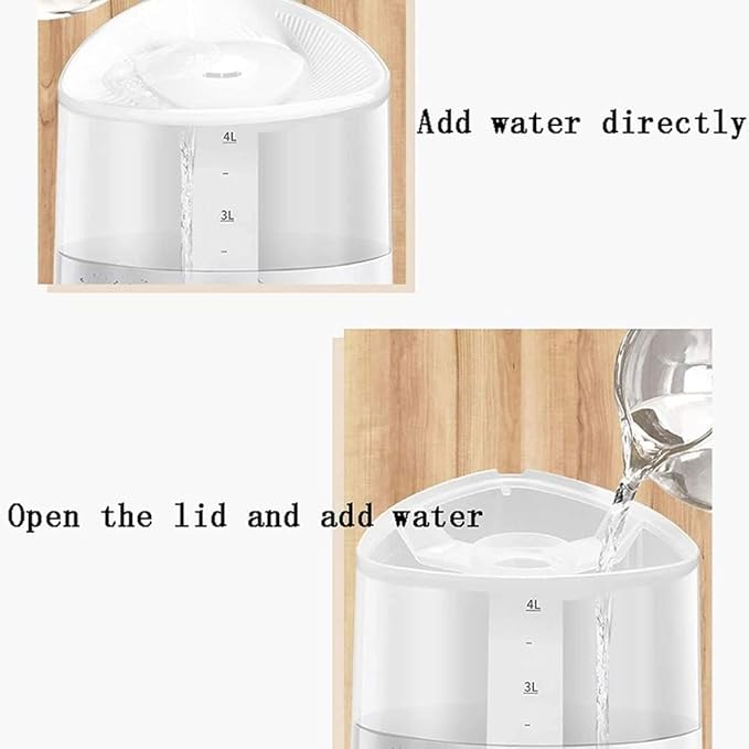 4L Humidifiers for Bedroom Large Room, Easy to Clean Humidifier Ultrasonic & Essential Oil Diffuser, Room Humidifier for Bedroom Baby Plant Cool Mist, Top Fill, Quiet, 360° Nozzle, Auto Off, Wh