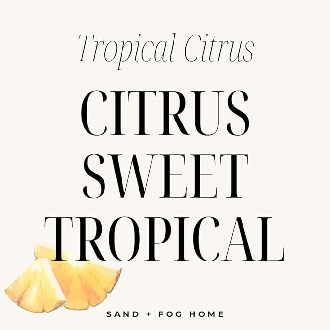 Sand + Fog Tropical Citrus Reed Diffuser | Made with Essential Oils | Fill Your Home with The Your Favorite Luxurious Fragrance (Pack of 2)