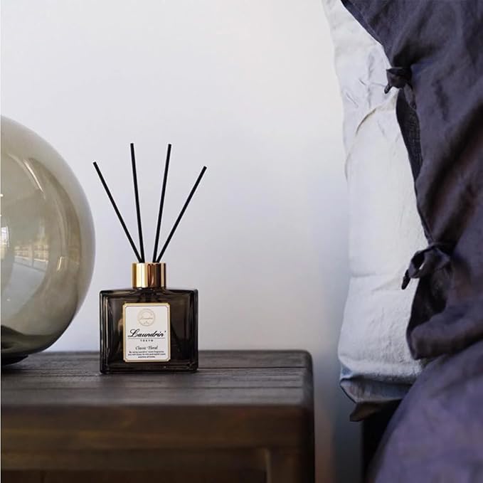 Laundrin Room Diffuser for Home - Scent Diffuser for Home, Freshener and Shelf Decor - Elegant Home Fragrance, Ideal Reed Diffusers for Office, and Living Area - 80ml, Classic Floral