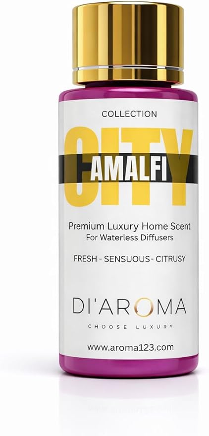 Di'Aroma Aroma Oil Blend Amalfi 60ml 2 Fl Oz – Premium Diffuser Oil for Home, Waterless & Essential Oil Diffusers, Long Lasting Home Fragrance, City Collection, Made in USA (2 Fl Oz, Amalfi)