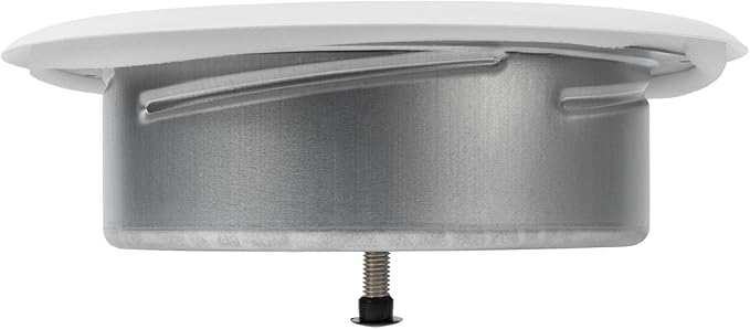 Repa Market ø6" Inch White Steel Exhaust Diffuser with Flange - Soffit Vent Grille - Adjustable Valve for Optimal Airflow - Quiet Duct Air Extraction - Indoor Ventilation - Round Duct Cover