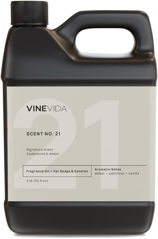 VINEVIDA [32oz] Cedarwood & Amber Fragrance Oil for Candle Making and Soap Making - Premium Candle Scents for Soy Candles
