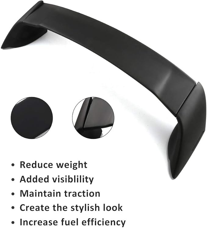 SCITOO Glossy Black Spoiler Wing Body Kit Compatible with 2012-2015 for Honda Civic Sedan Rear Trunk Spoiler Wing Splitter Chin Exterior Diffuser