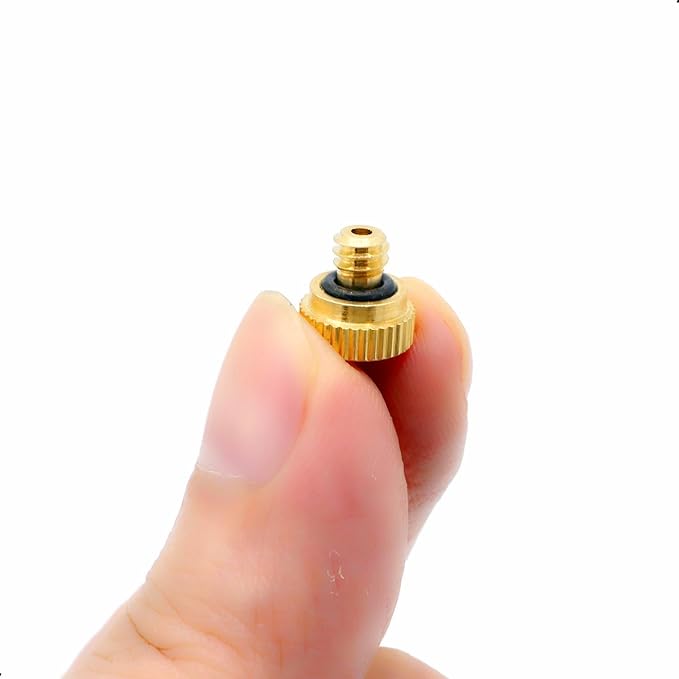 10Pcs Brass Misting Nozzle - 0.004" Orifice (0.1mm) Dia 10/24 UNC Replacement Heads for Outdoor Cooling System (0.1mm)