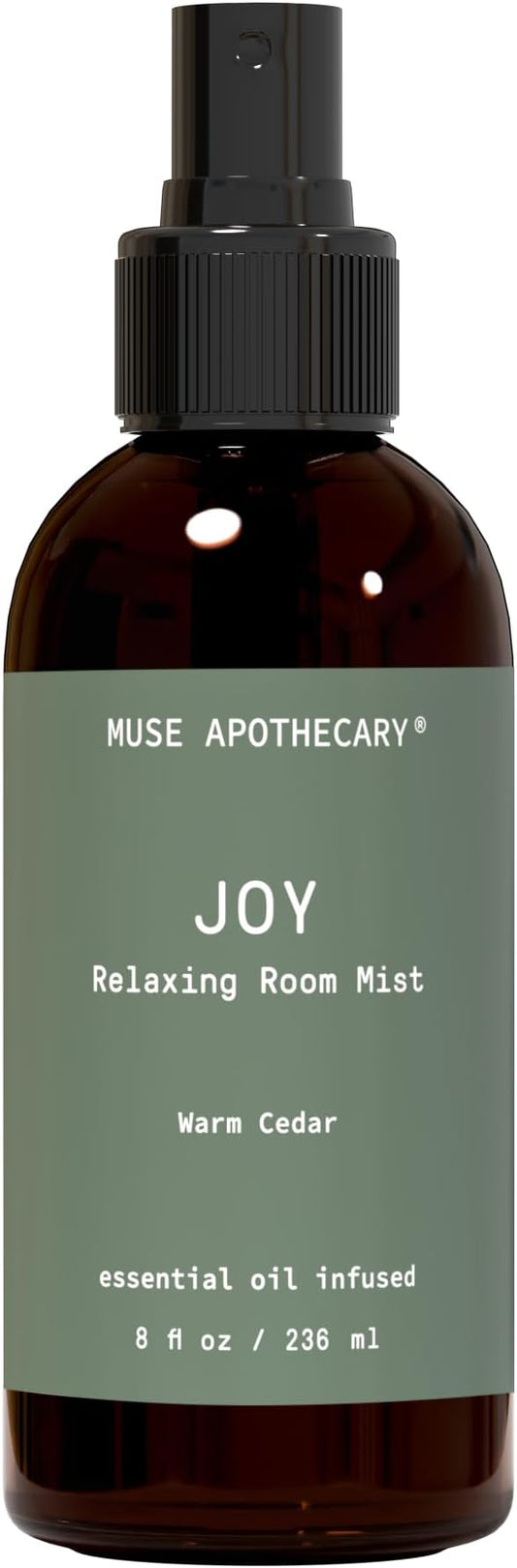 Muse Apothecary Room Ritual - Botanical Collection - Christmas Room Spray, Aromatic and Relaxing Room Mist, Air Freshener Spray, Infused with Natural Aromatherapy Essential Oils - 8 oz, Warm Cedar