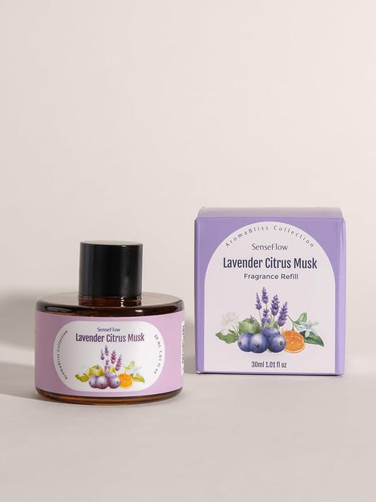 Essential Oil Refill 1.02oz/30ml - Free SF101 Waterless Aromatherapy Diffuser, Covers 1000 Sq Ft, 120-Day Natural Scent,Lavender Citrus Musk