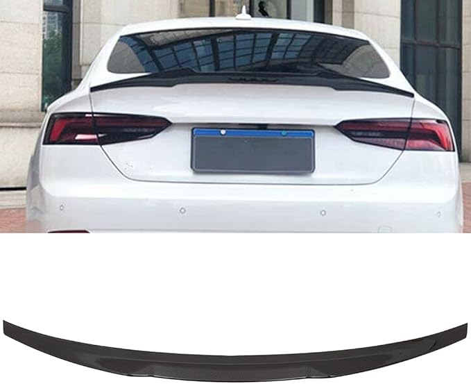 SCITOO Glossy Black Stickers Spoiler Wing Body Kit Compatible with 2017-2020 for Audi A5 S5 4-Door Rear Trunk Spoiler Wing Splitter Chin Exterior Diffuser