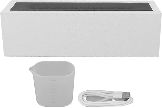 Nordic Mist Essential Oil Diffuser, Aromatherapy Humidifier with Flame Light Effect, Large Capacity 500ml Ultrasonic Diffuser for Home Office Yoga Spa, Quiet Operation 7 Color LED (White)