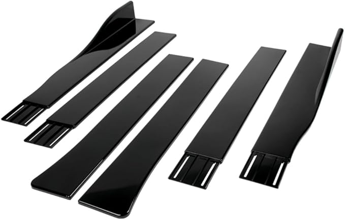 Q1-TECH, 9PCS Front Bumper Lip & Side Skirt Extensions Diffuser Compatible with 2012-2014 Ford Focus ST Hatchback Models, Front Bumper Lip Spoiler Air Chin Body Splitter ABS (Painted Black)