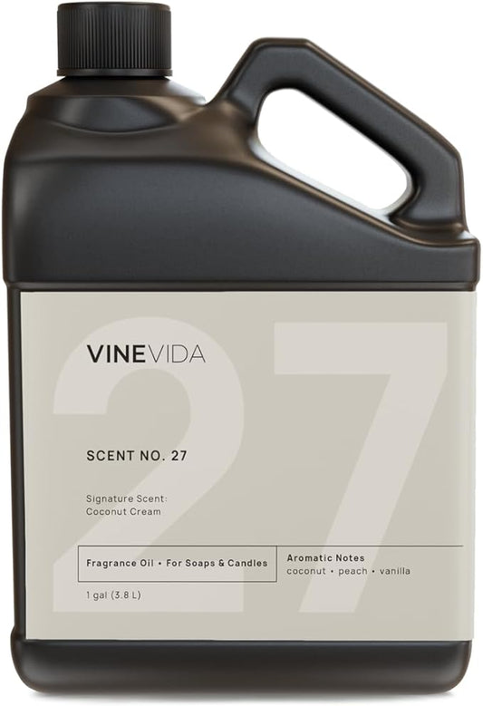 VINEVIDA [128oz] Coconut Cream Fragrance Oil for Candle and Soap Making - Made in USA Natural Scents