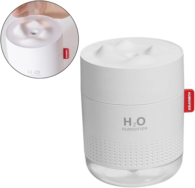 Snow Mountain Humidifier 500ml Large Capacity Night Light USB Powered Cool Mist Diffuser Quiet Desktop Humidifier for Home and Office