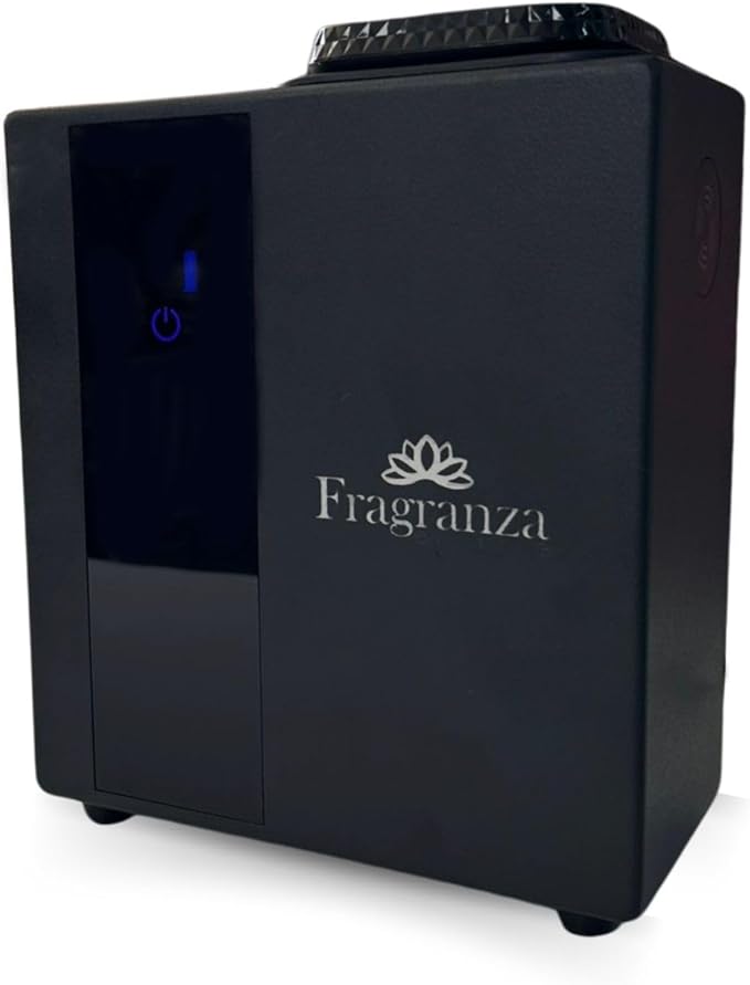 Fragranza613 Verona MINI Black Aroma Diffuser, Waterless & Heatless, HVAC Integration, Covers 2,500 Sq Ft, Quiet 40db, Child & Pet Safe, Small