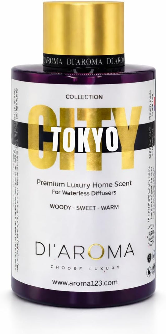 Di'Aroma Tokyo Aroma Oil Blend 120ml – Premium Diffuser Oil for Home, Waterless & Essential Oil Diffusers, Long Lasting Home Fragrance, City Collection, Made in USA (120ml, Tokyo)