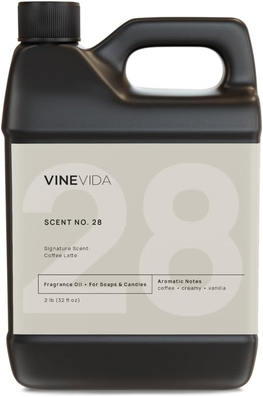 VINEVIDA [32oz] Coffee Latte Fragrance Oil for Candle Making and Soap Making - Premium Candle Scents for Soy Candles