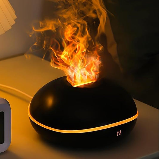 Essential Oil Diffusers Ultrasonic UFO Aromatherapy Diffuser, Ultrasonic Diffuser, Cool Mist Humidifier, 7 Colors LED Lights Changing for Home, Office, Spa 200ml (Black)